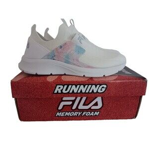 FILA Women's Memory Accolade Evo NIB Sz 9.5 Twin Air Mesh Slip-On Sneaker White